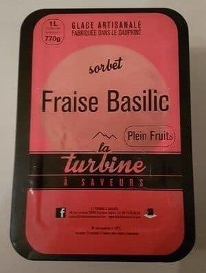 La Turbine A Saveurs Sorbet fraise basilic packshot