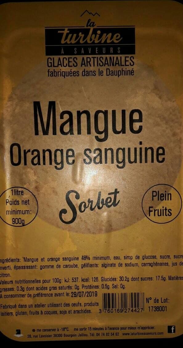 La Turbine À La Saveur Mangue orange sanguine packshot