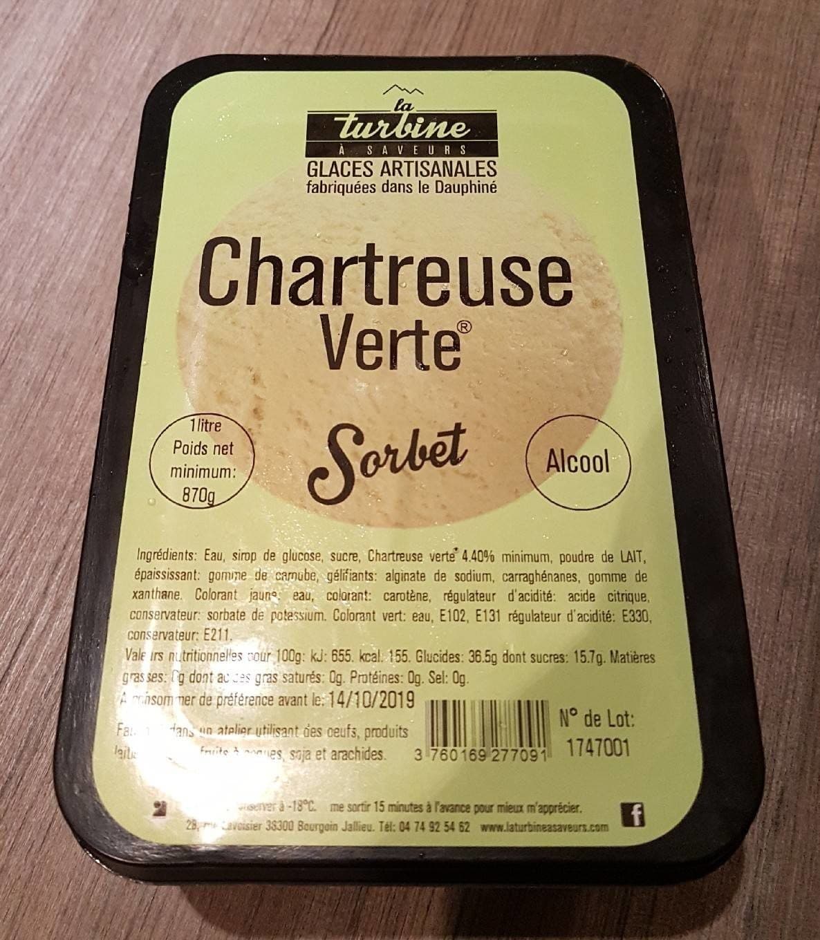 La Turbine A Saveurs Sorbet Chartreuse Verte packshot