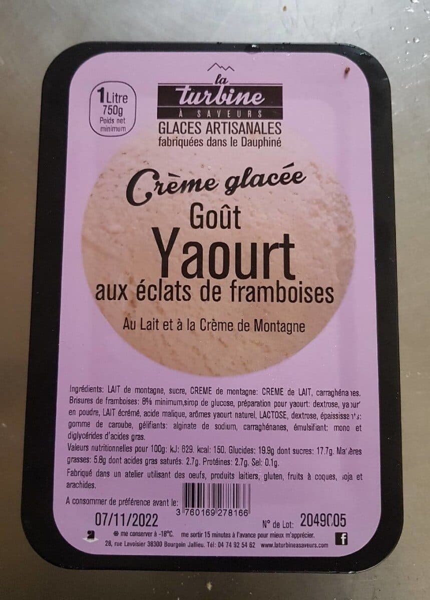 la turbine Crème glacée Goût Yaourt aux éclats de framboises packshot