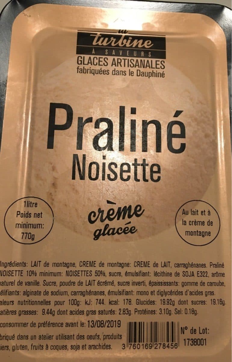 La Turbine à Saveurs La Turbine - praliné noisette packshot