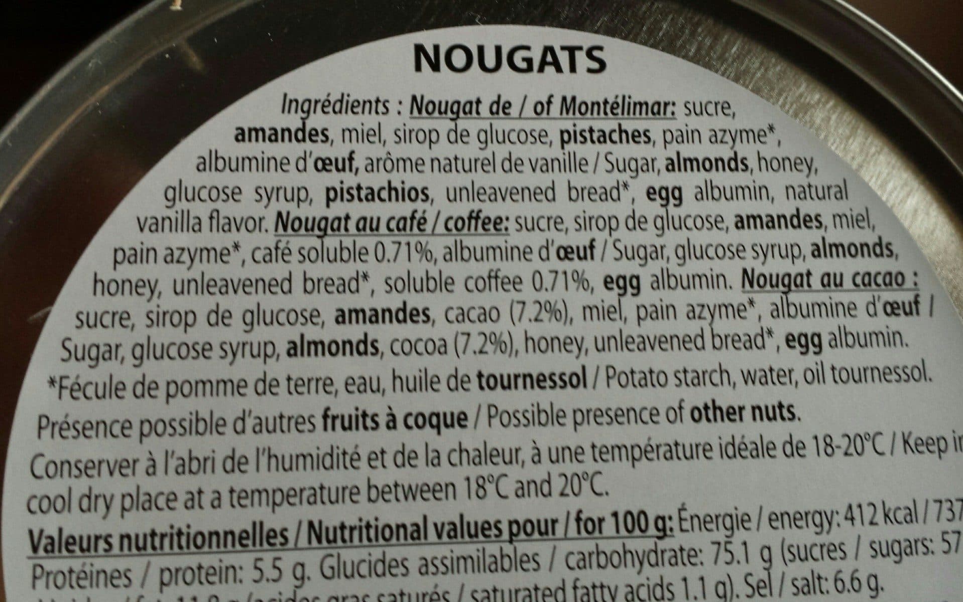 Open Food Facts Nougats packshot