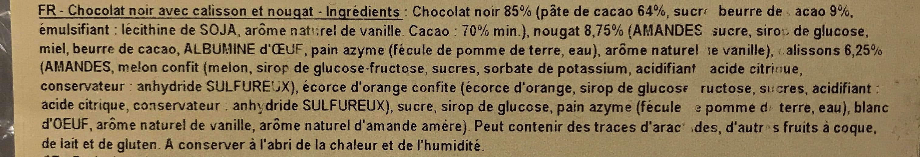 Le comptoir de mathilde Chocolat à Casser Noir Calisson & Nougat packshot