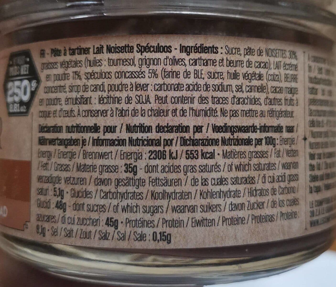 Le comptoir de mathilde Pâte à Tartiner Lait Noisette Spéculoos packshot