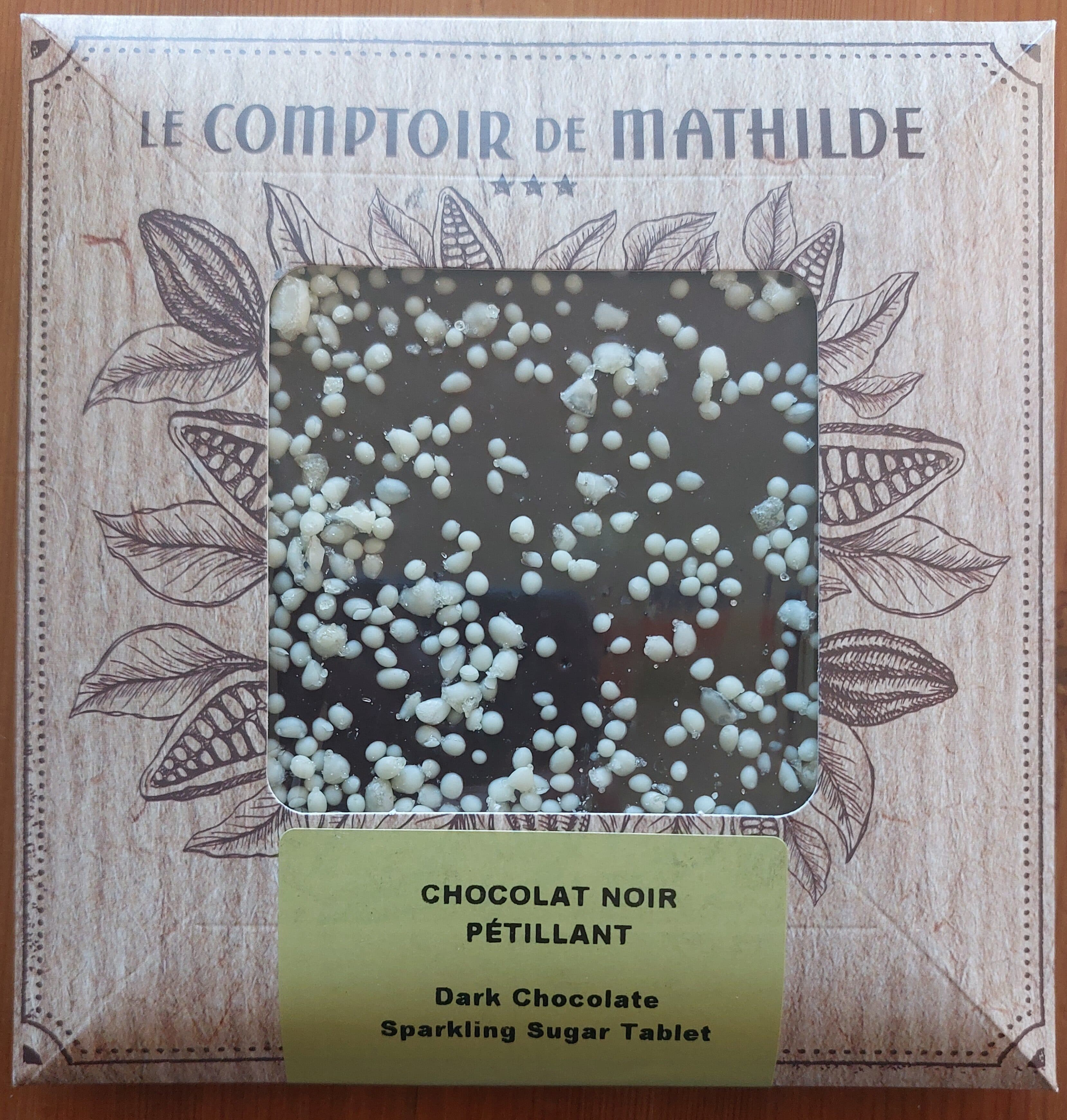 Le Comptoir De Mathilde Chocolat noir pétillant packshot