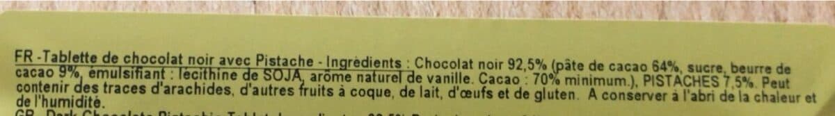 Le Comptoir de Mathilde Chocolat noir pistache packshot