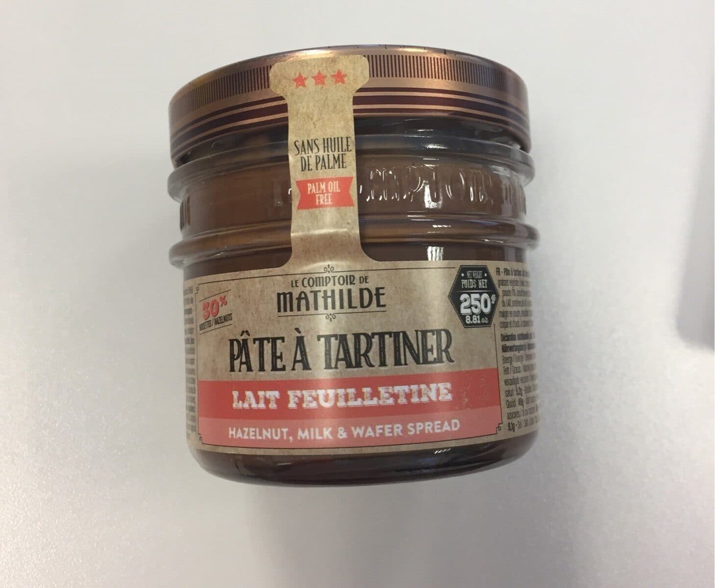 Le Comptoir de Mathilde Pâte à tartiner lait feuilletine packshot