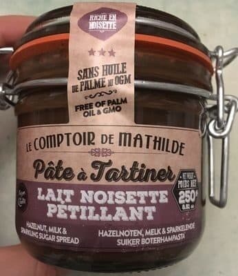 Le comptoir de Mathilde Pâte à tartiner, Lait pétillant packshot