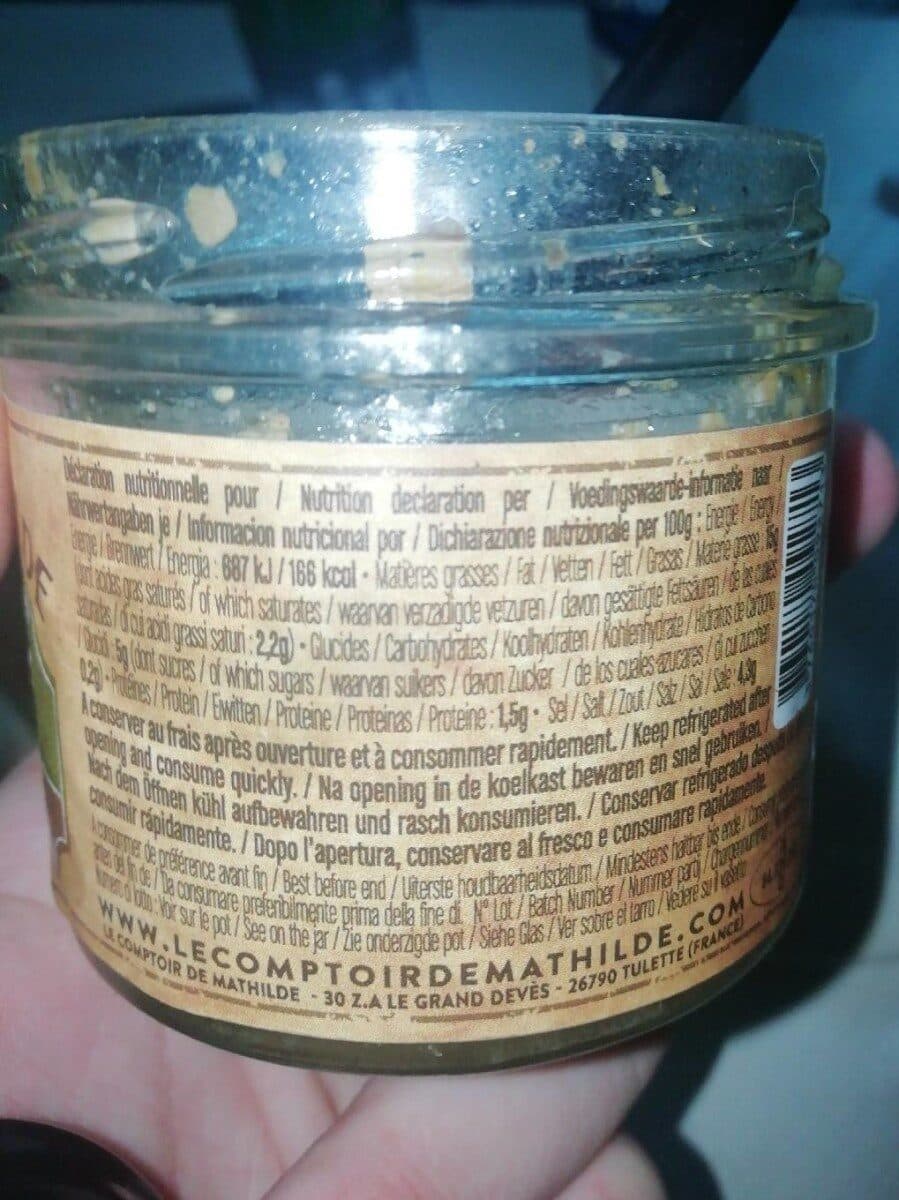 Le Comptoir de Mathilde Les Tartinables Méditerranéens - TAPENADE VERTE packshot