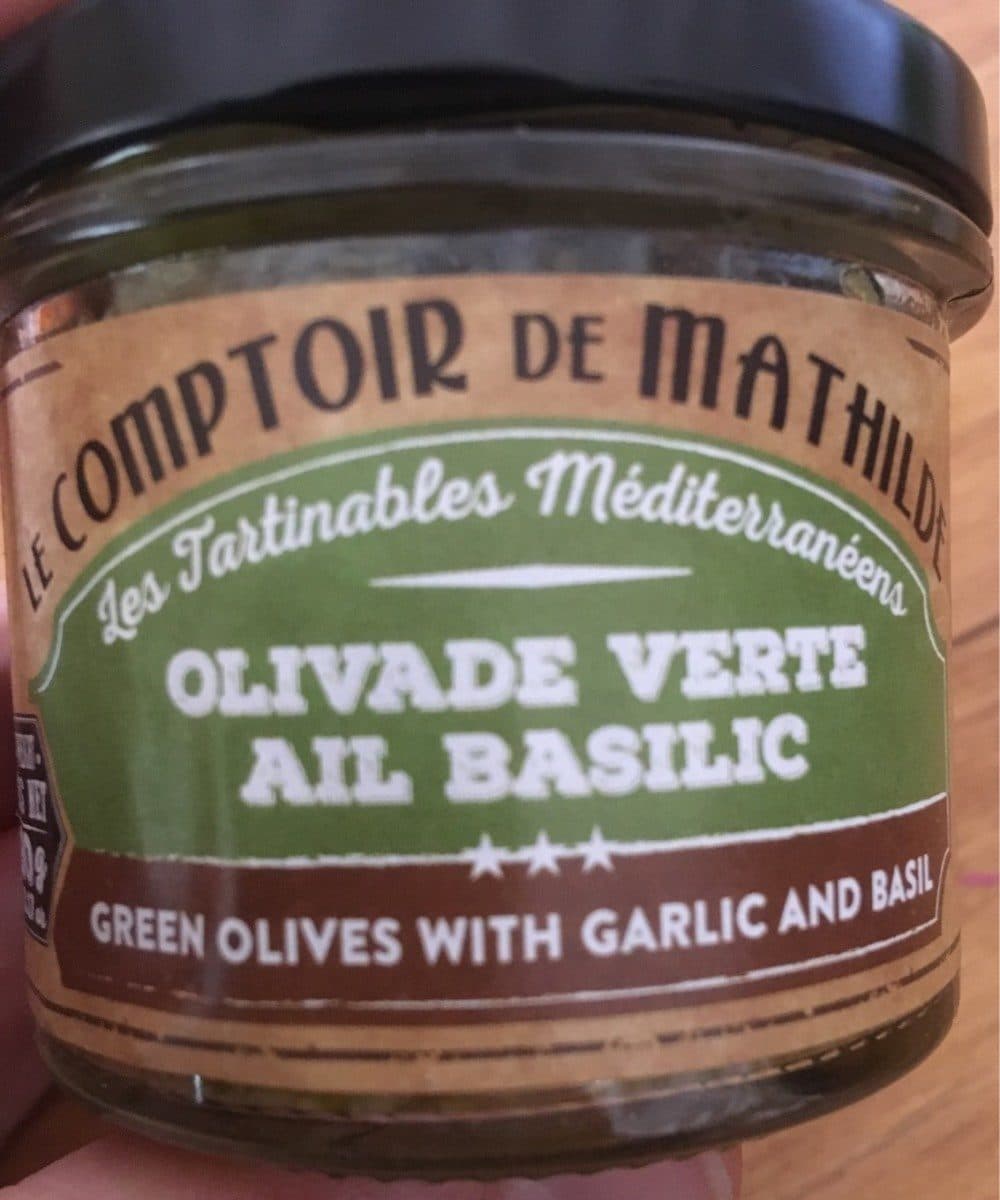 Le Comptoir de Mathilde Olivade verte ail basilic packshot
