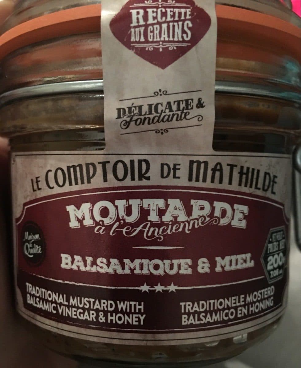 Le Comptoir de Mathilde Moutarde à l'ancienne balsamique et miel packshot