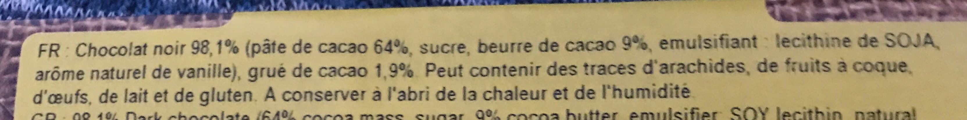 Le Comptoir de Mathilde Chocolat Noir Grué de Cacao packshot