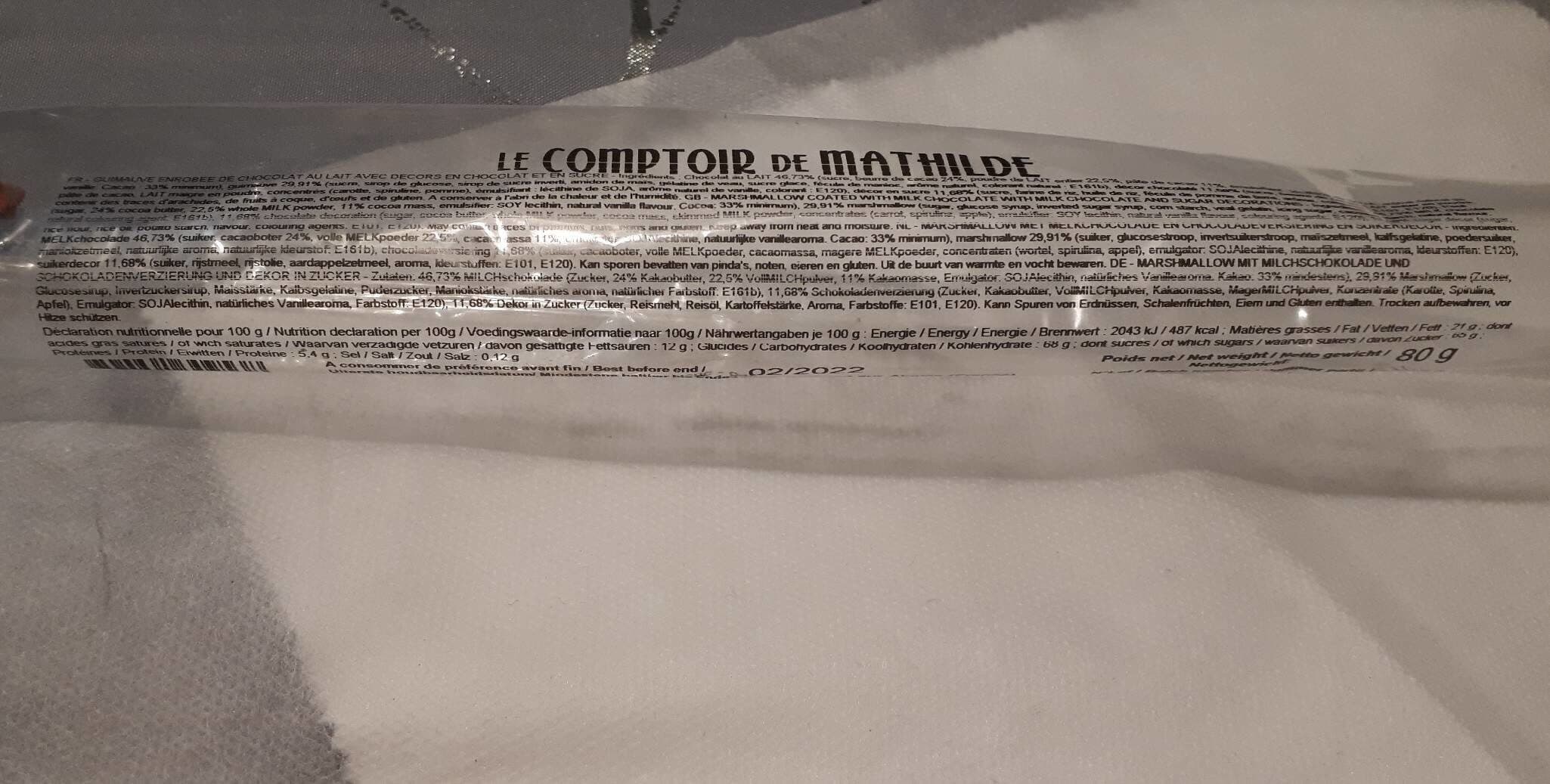 Le Comptoir De Mathilde Guimauve au chocolat packshot