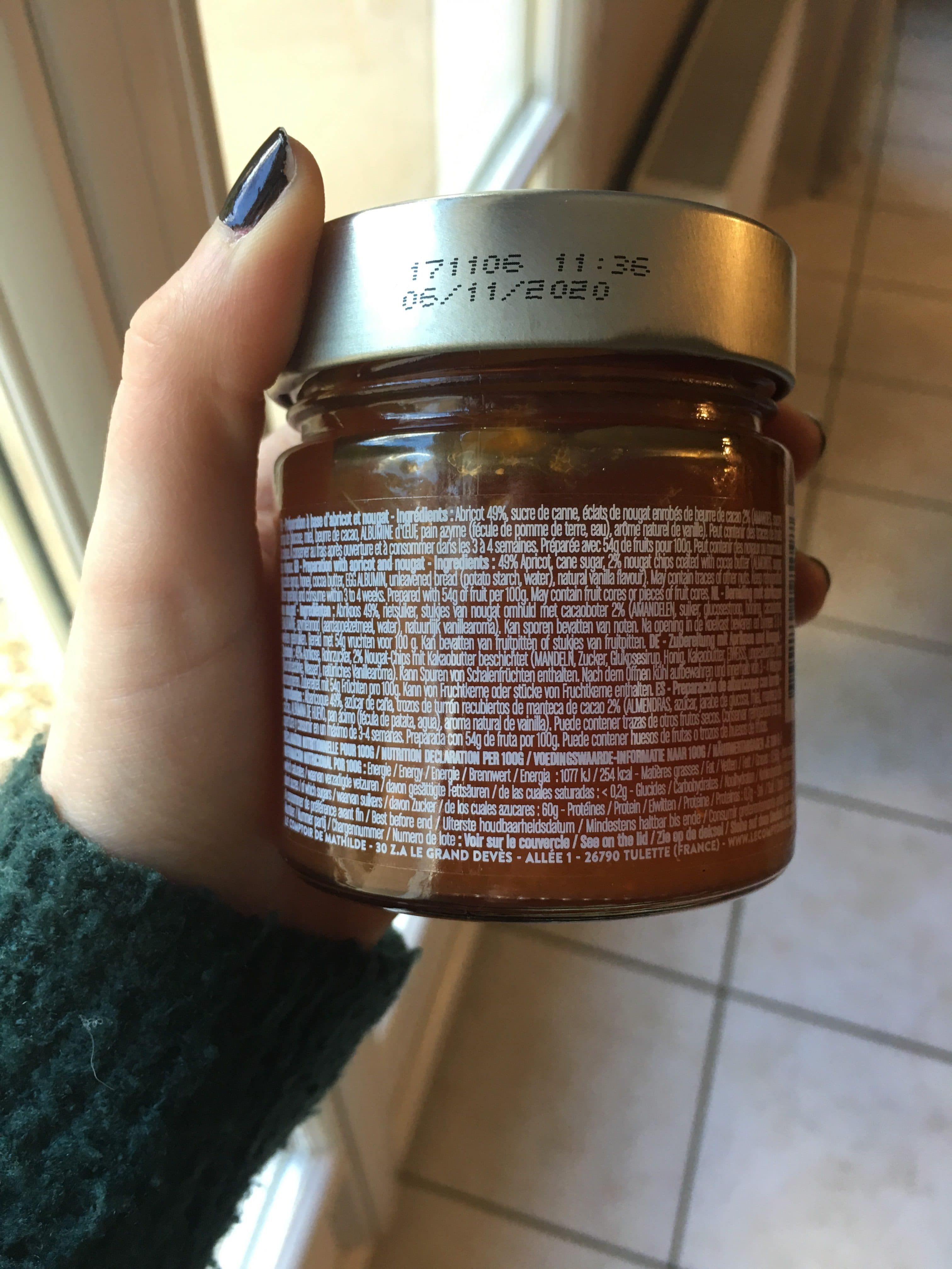 Le comptoir de Mathilde Confiture abricot au nougat packshot