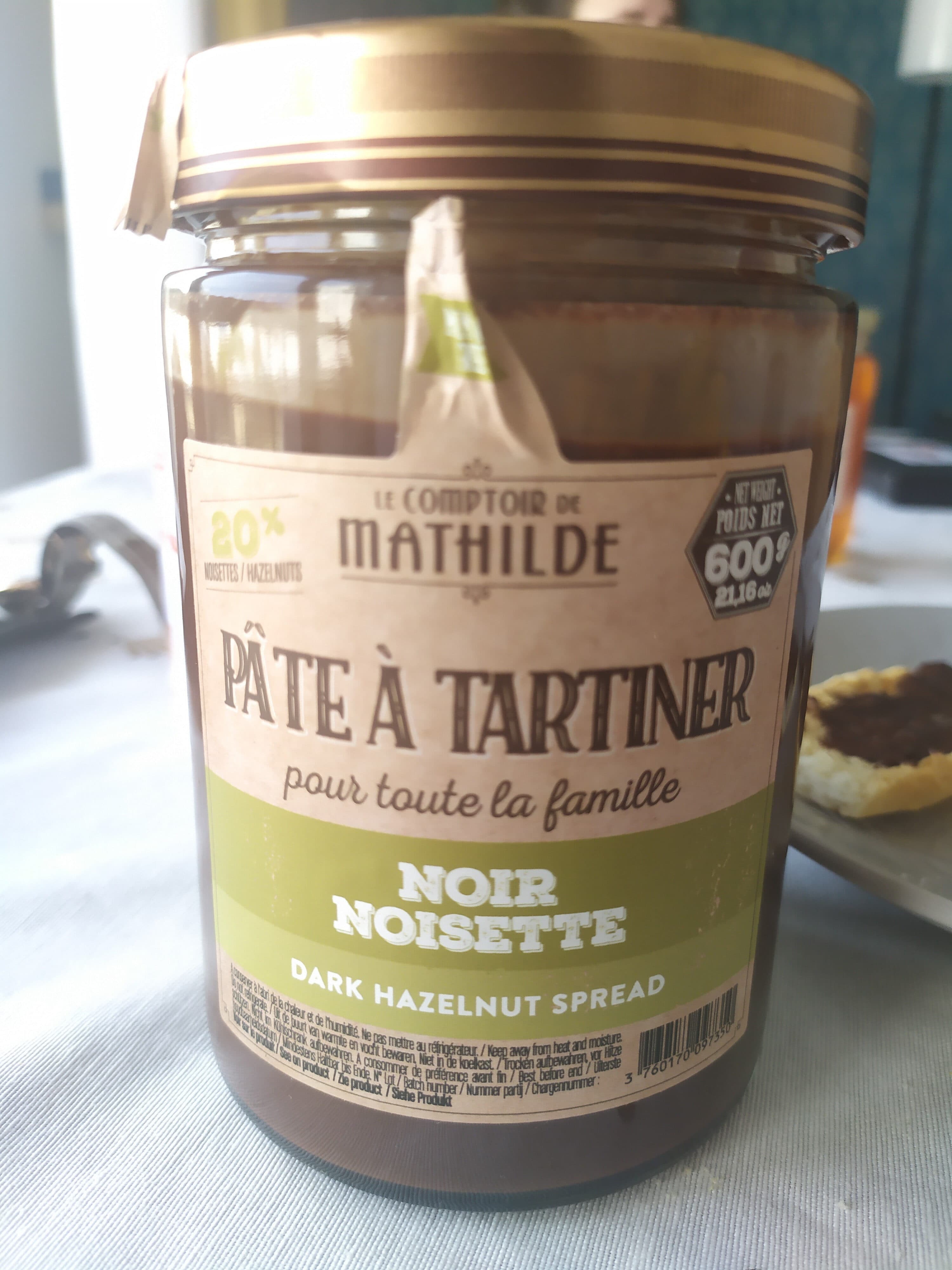 Le Comptoir de Mathilde Pâte à Tartiner Noir Noisettes packshot