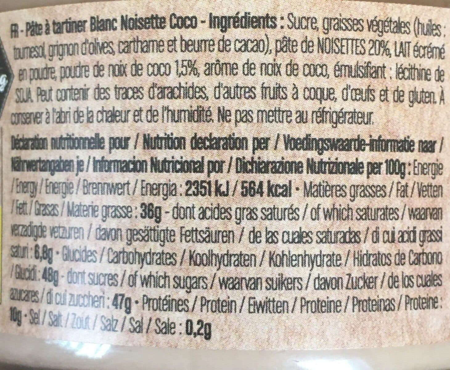 Le Comptoir De Mathilde Pâte à tartiner blanc, noisette et noix de coco packshot