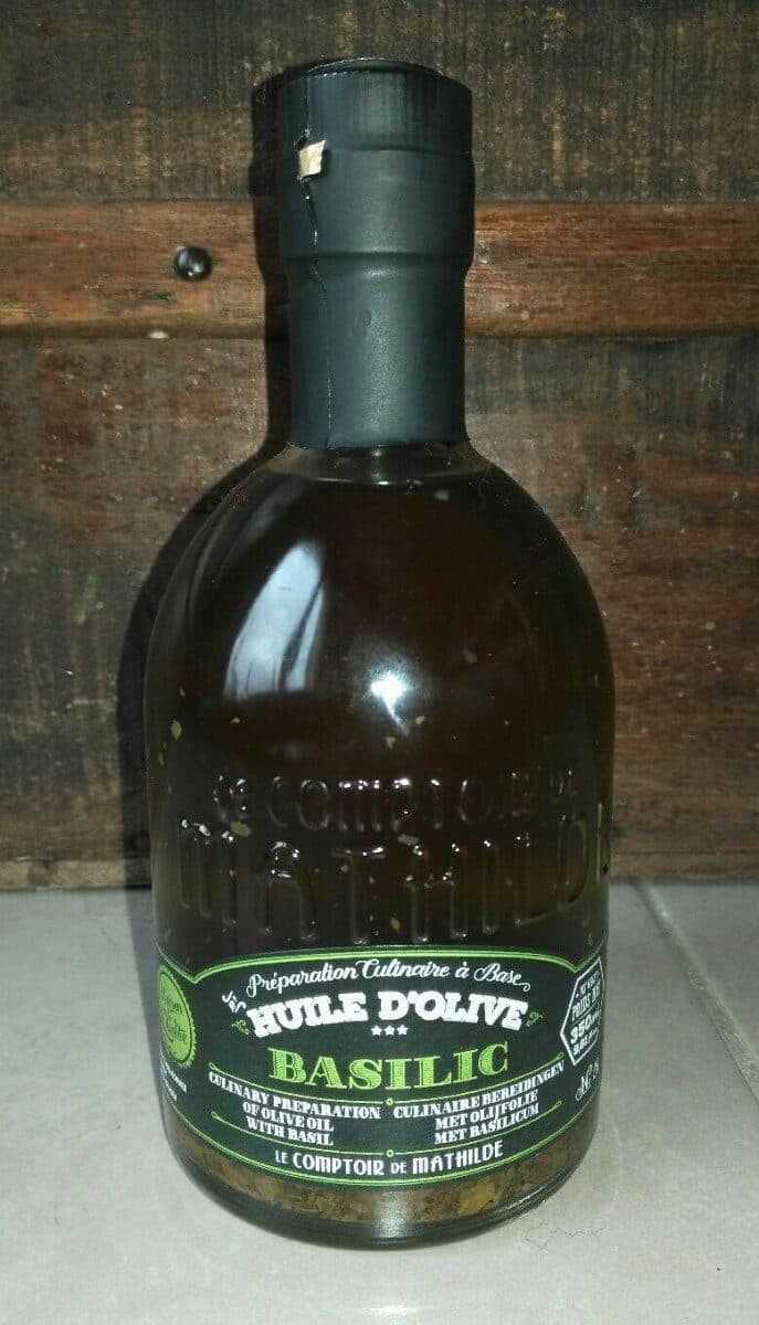 Le Comptoir de Mathilde Huile d'olive basilic packshot