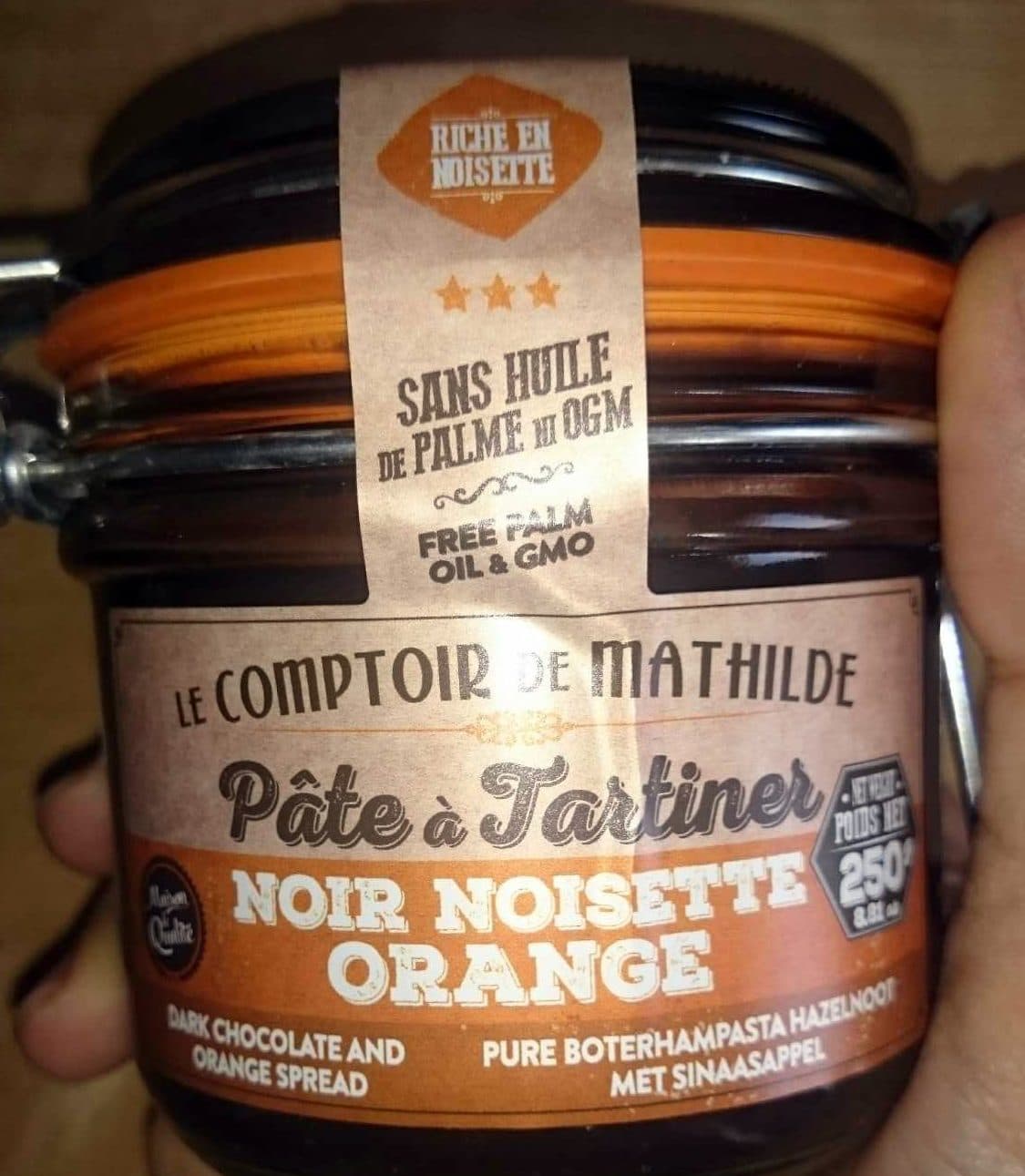 Le Comptoir de Mathilde Pâte à Tartiner - Noir Noisette Orange packshot