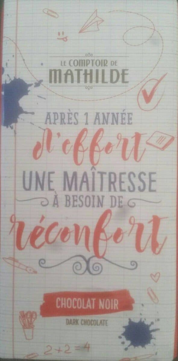 Le Comptoir de Mathilde Chocolat noir packshot