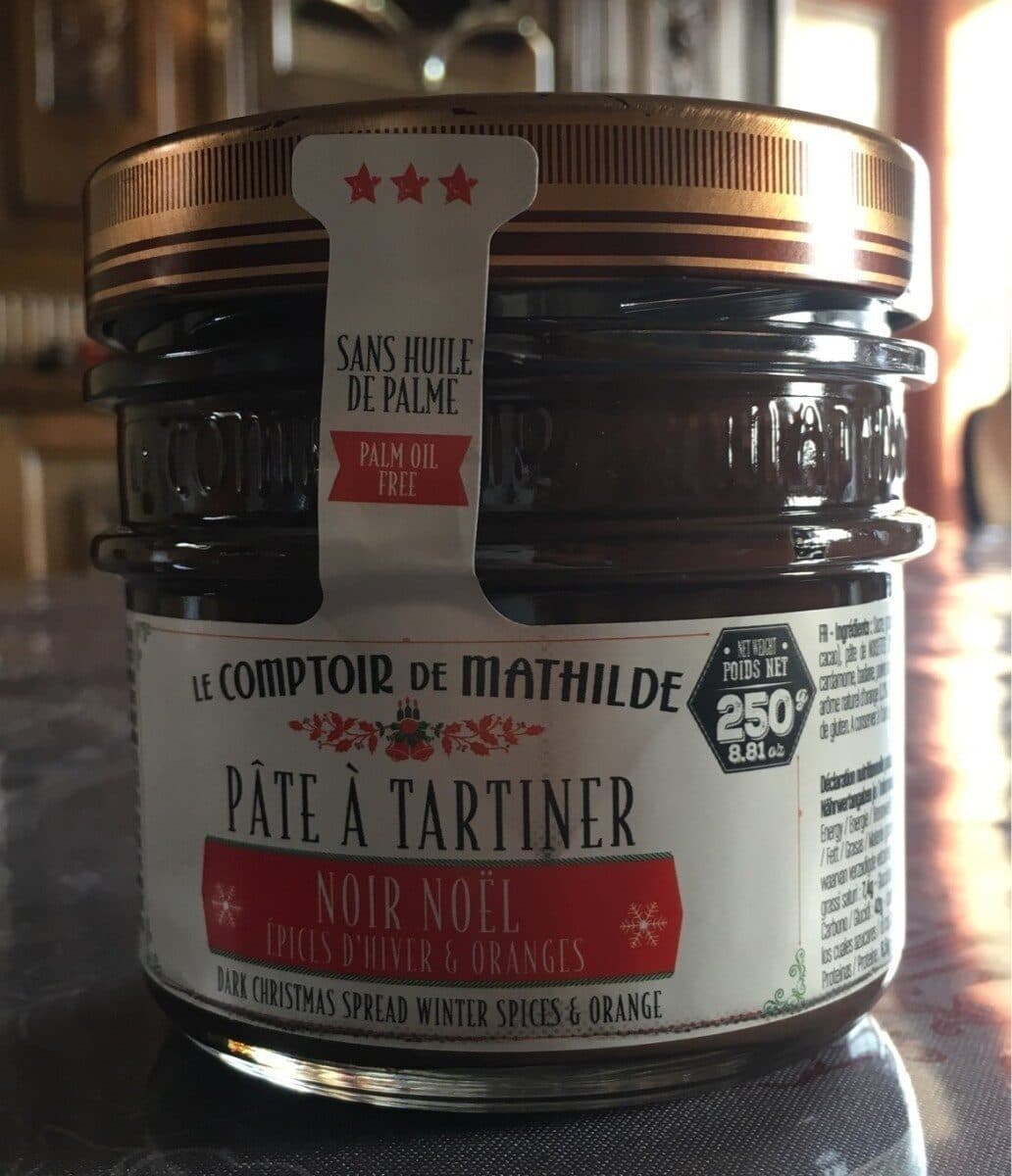 Le Comptoir de Mathilde Pâte à tartiner Noir Noël épices d’hiver et oranges packshot