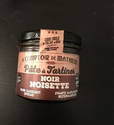 Le Comptoir De Mathilde Pâte à tartiner noir noisette packshot