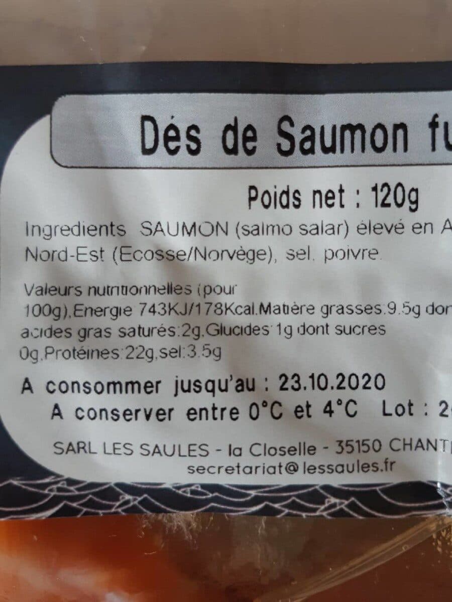 Open Food Facts Dés de saumon fumé packshot