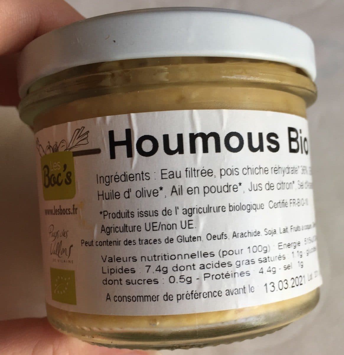 Open Food Facts Houmous bio packshot