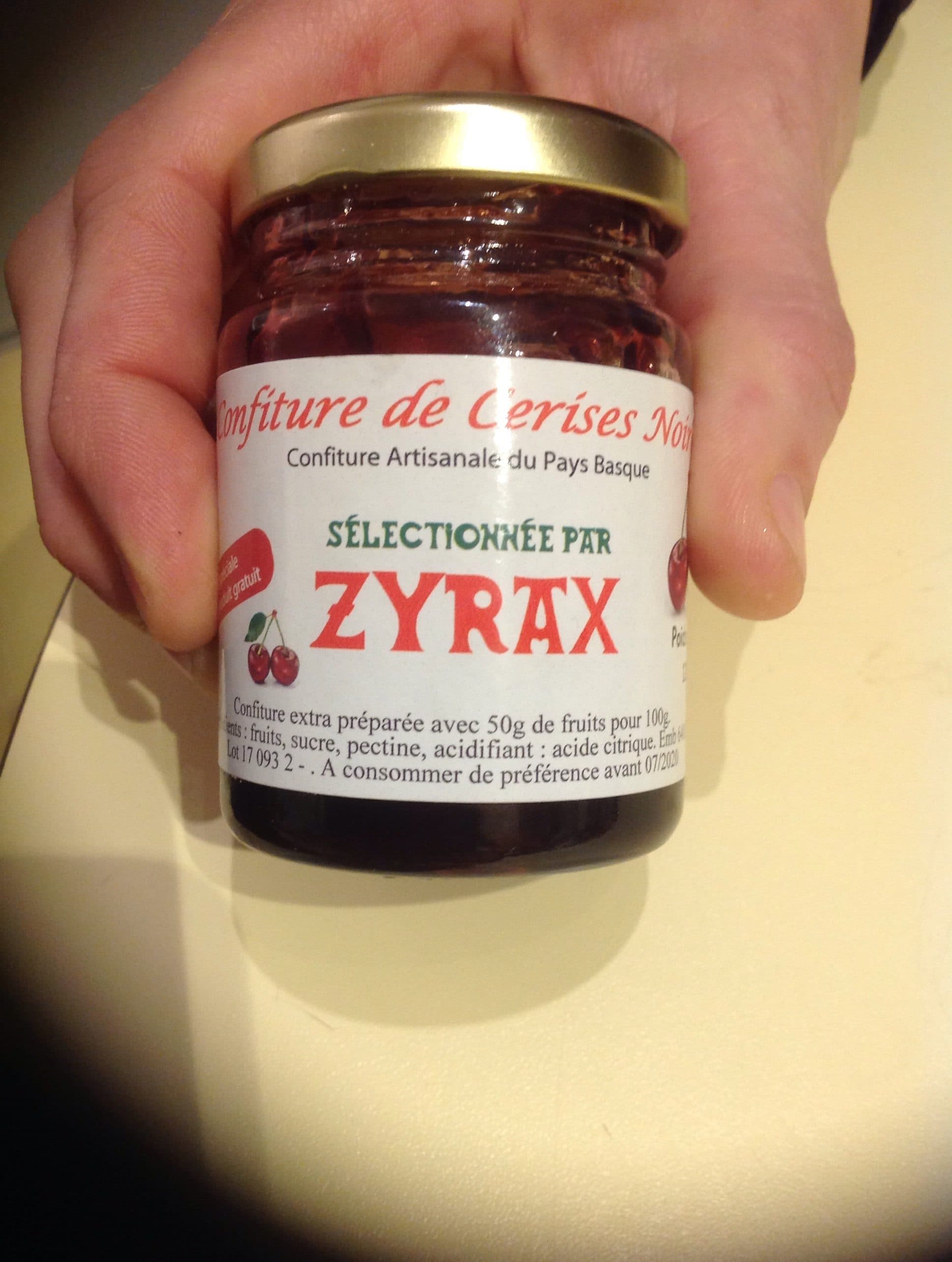 Zyrax Confiture de cerises noires packshot