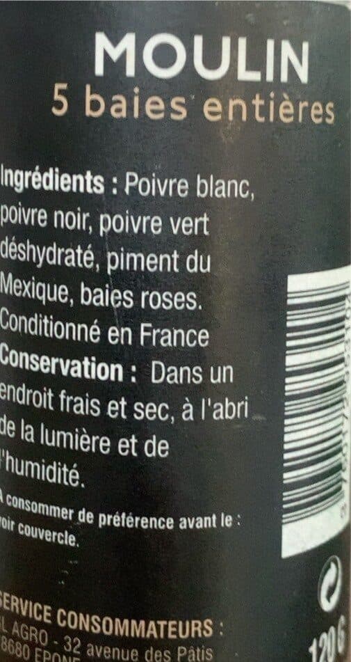 A la table de Mathilde Moulin 5 Baies 250gr packshot