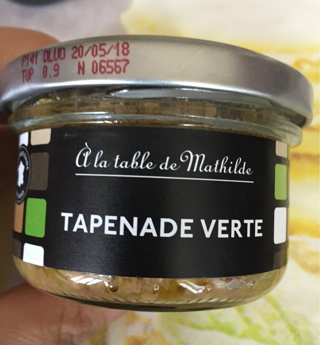 A la table de mathilde Tapenade Verte 90G packshot