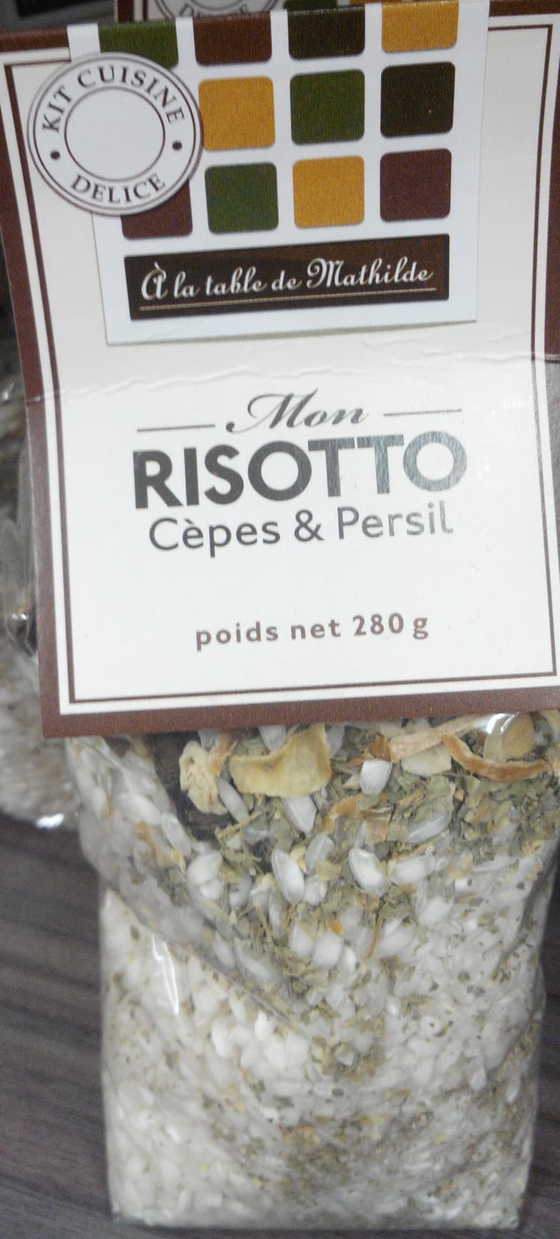 À la table de Mathilde Mon Risotto cèpes & persil packshot