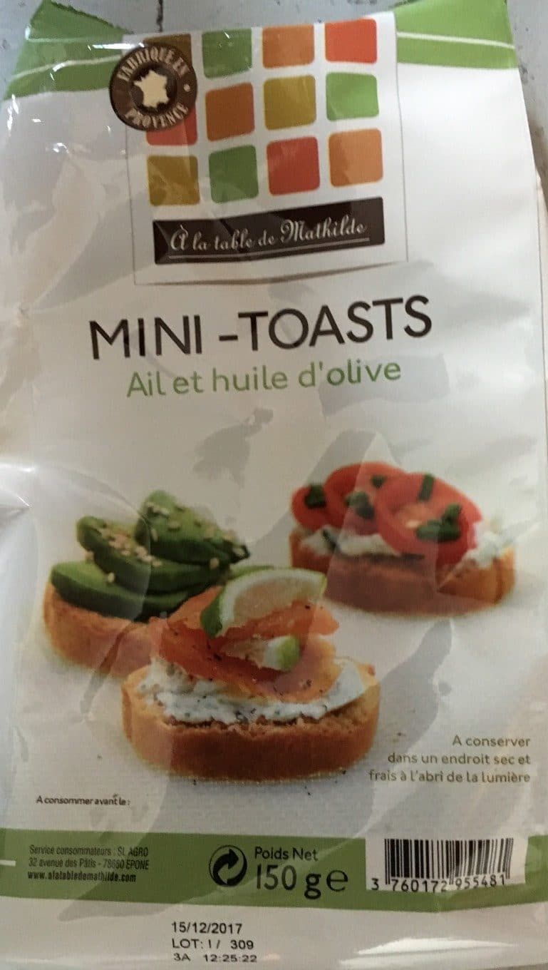 À La Table De Mathilde Mini -toasts packshot