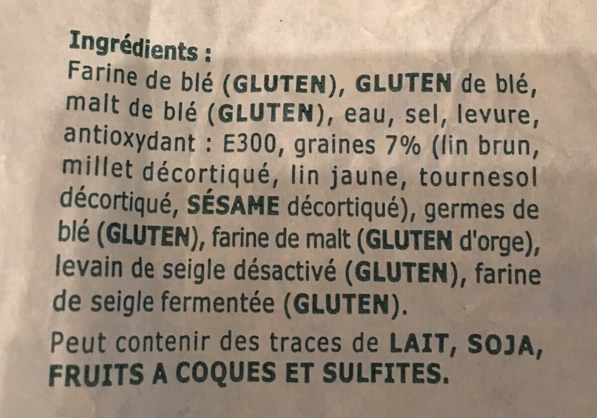 Open Food Facts Baguette Paillasse céréales packshot