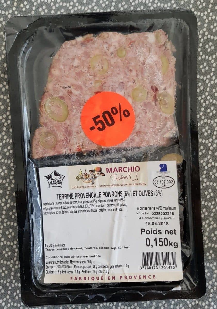 Open Food Facts Terrine Provençale poivrons (6%) et olives (3%) packshot