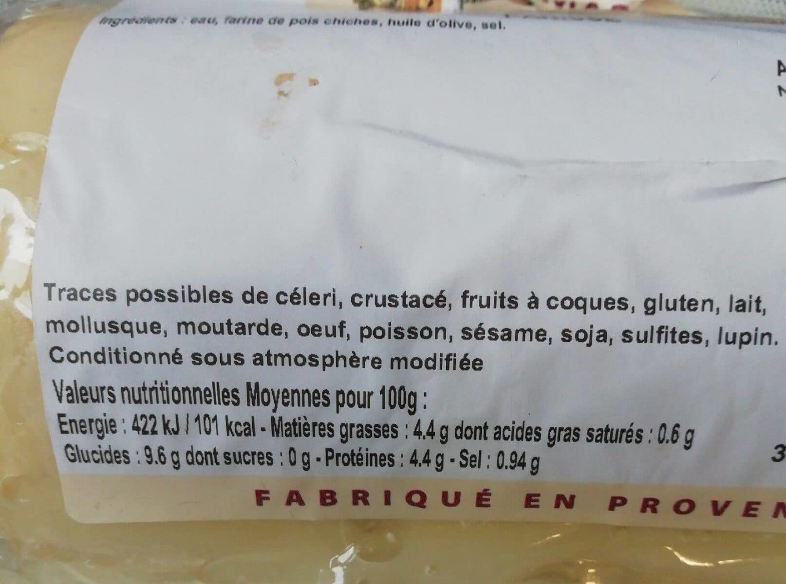 Open Food Facts Panisse packshot