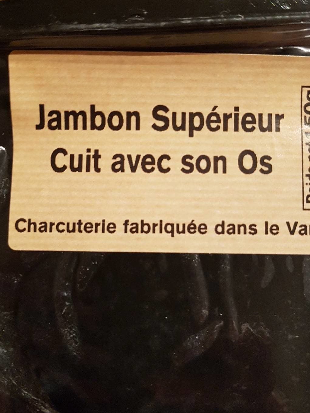 Charcuterie Du Var Jambon supérieur cuit avec son os packshot