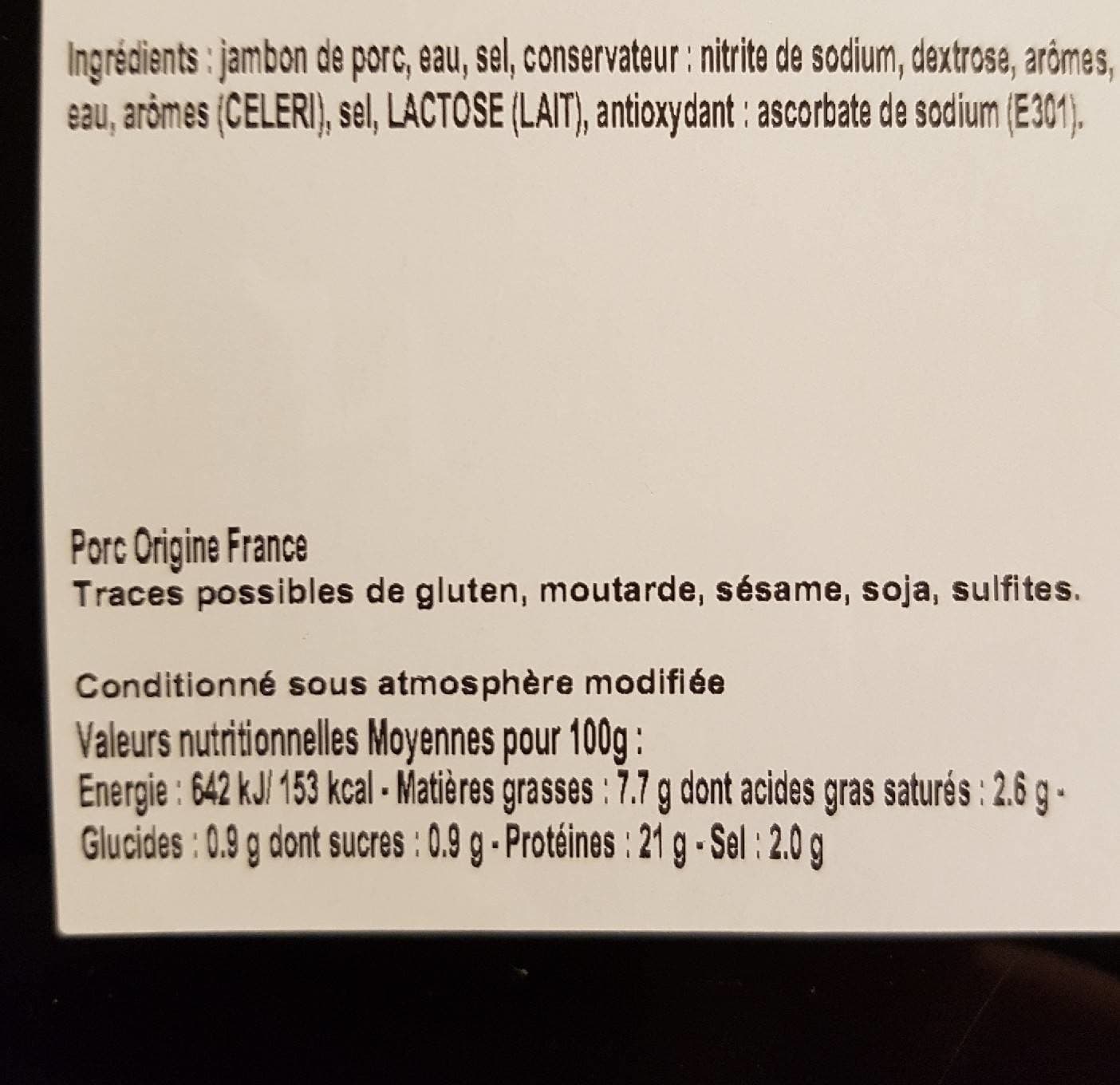 Charcuterie Du Var Jambon supérieur cuit avec son os packshot