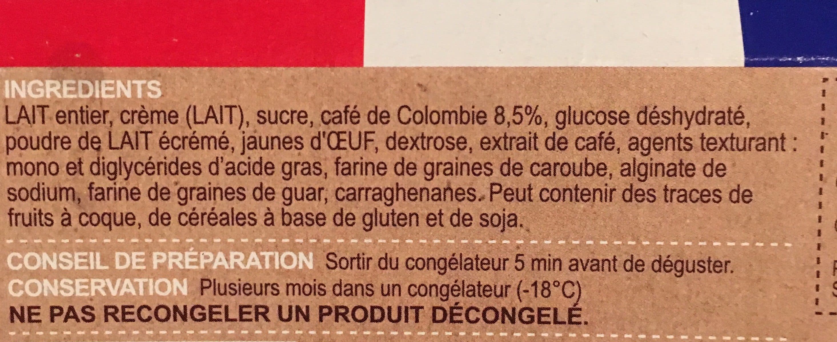 Open Food Facts Glace au café Jules Mercier packshot
