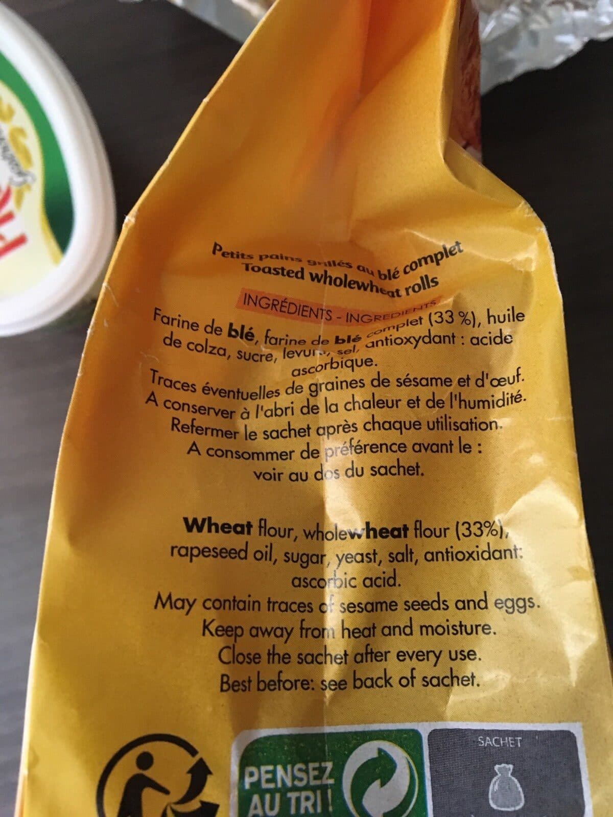 Open Food Facts Toasted Wholewheat Rolls packshot