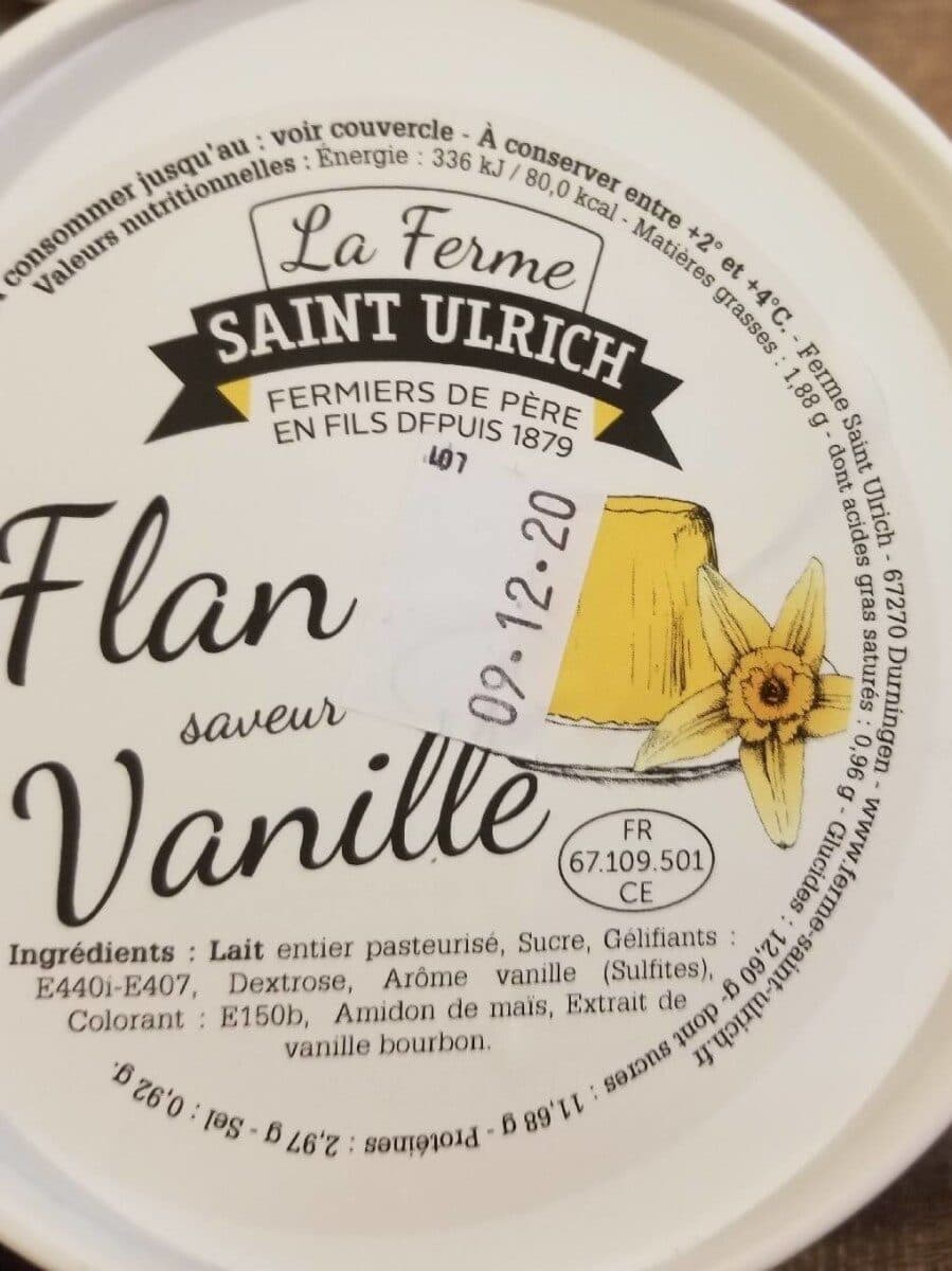 Ferme St Ulrich Flan saveur vanille packshot