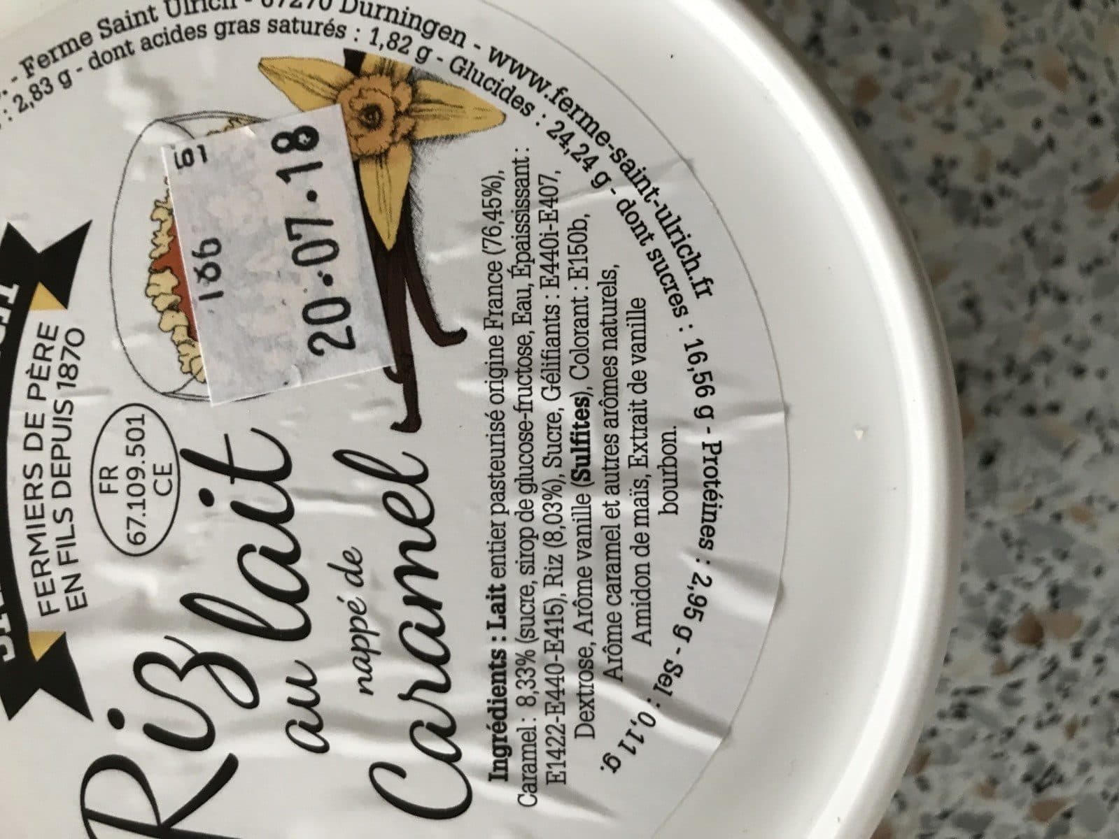 La Ferme Saint Ulrich Riz au lait packshot