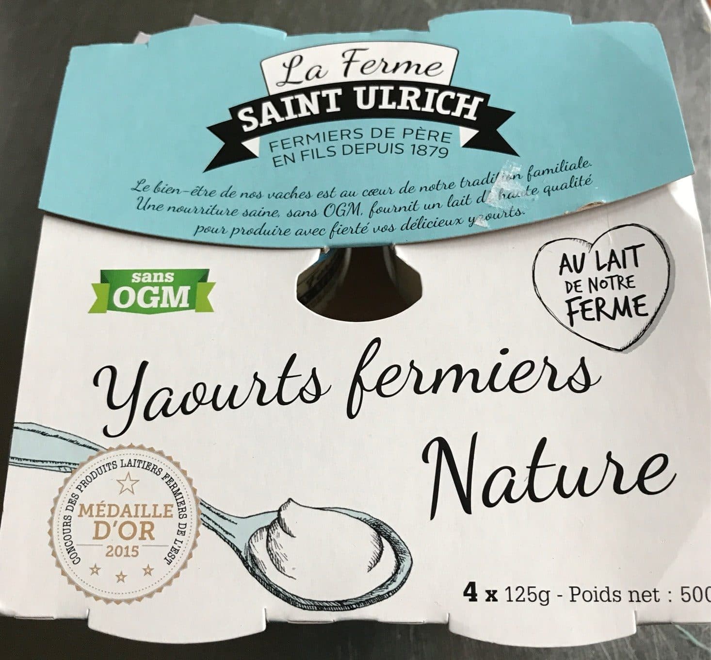La Ferme Saint Ulrich Yaourt fermier nature packshot