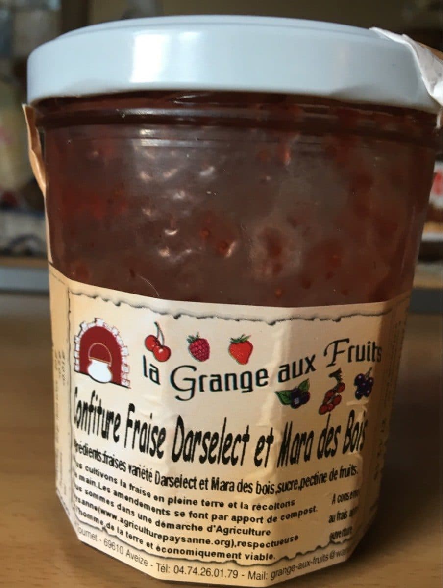 La Grange aux Fruits Confiture fraise et mara des bois packshot