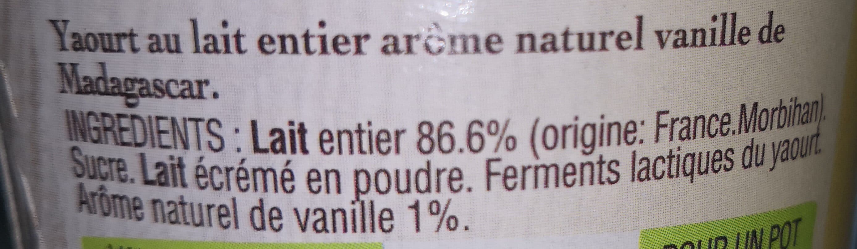 Ker Ronan Yaourt au lait entier arôme Vanille de Madagascar et sa galette bretonne packshot