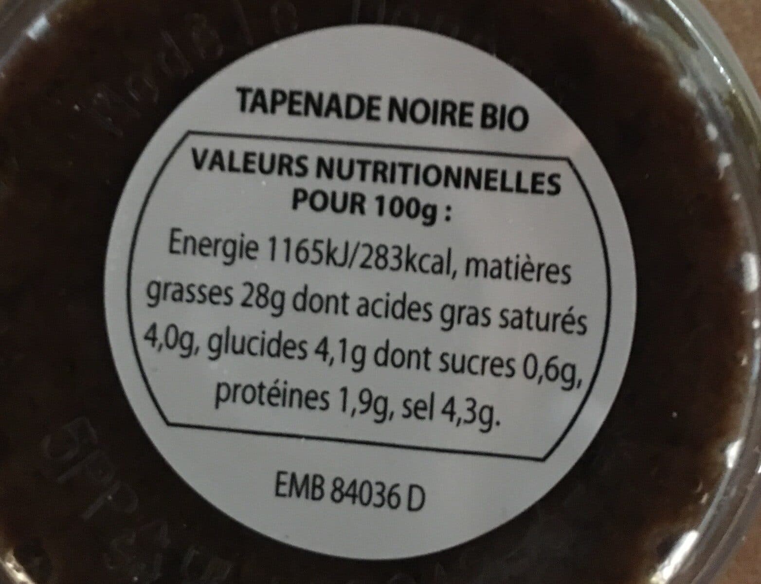 Open Food Facts Tapenade d olives noires packshot