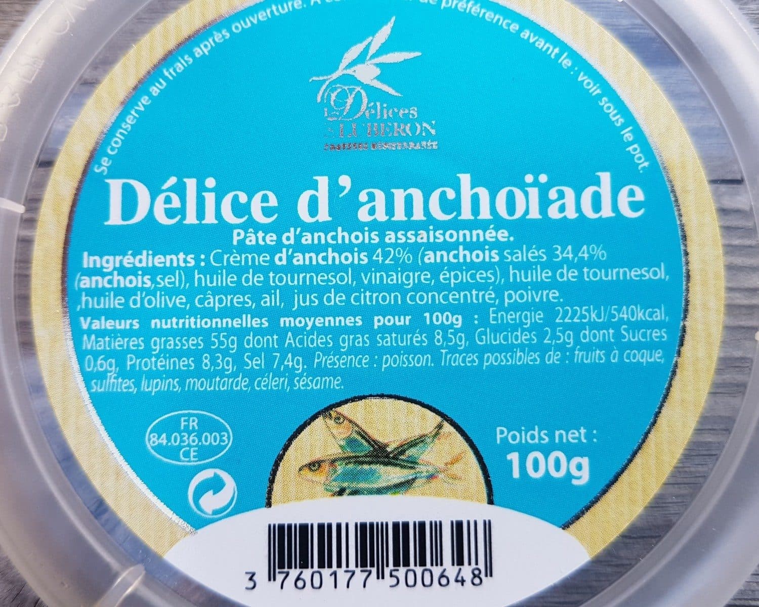 Open Food Facts Delice d anchoiade packshot