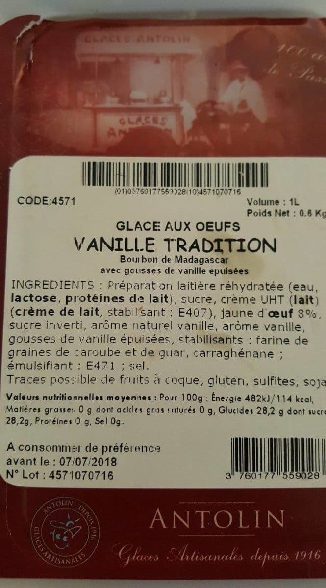 Open Food Facts Vanille tradition packshot
