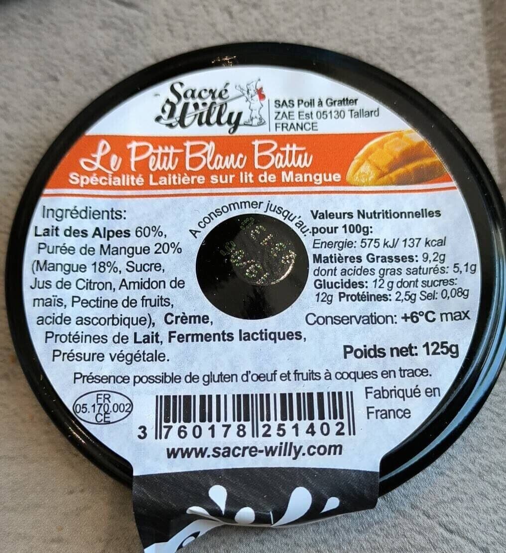 Open Food Facts Fromage Blanc Battu Sur lit de Mangue packshot
