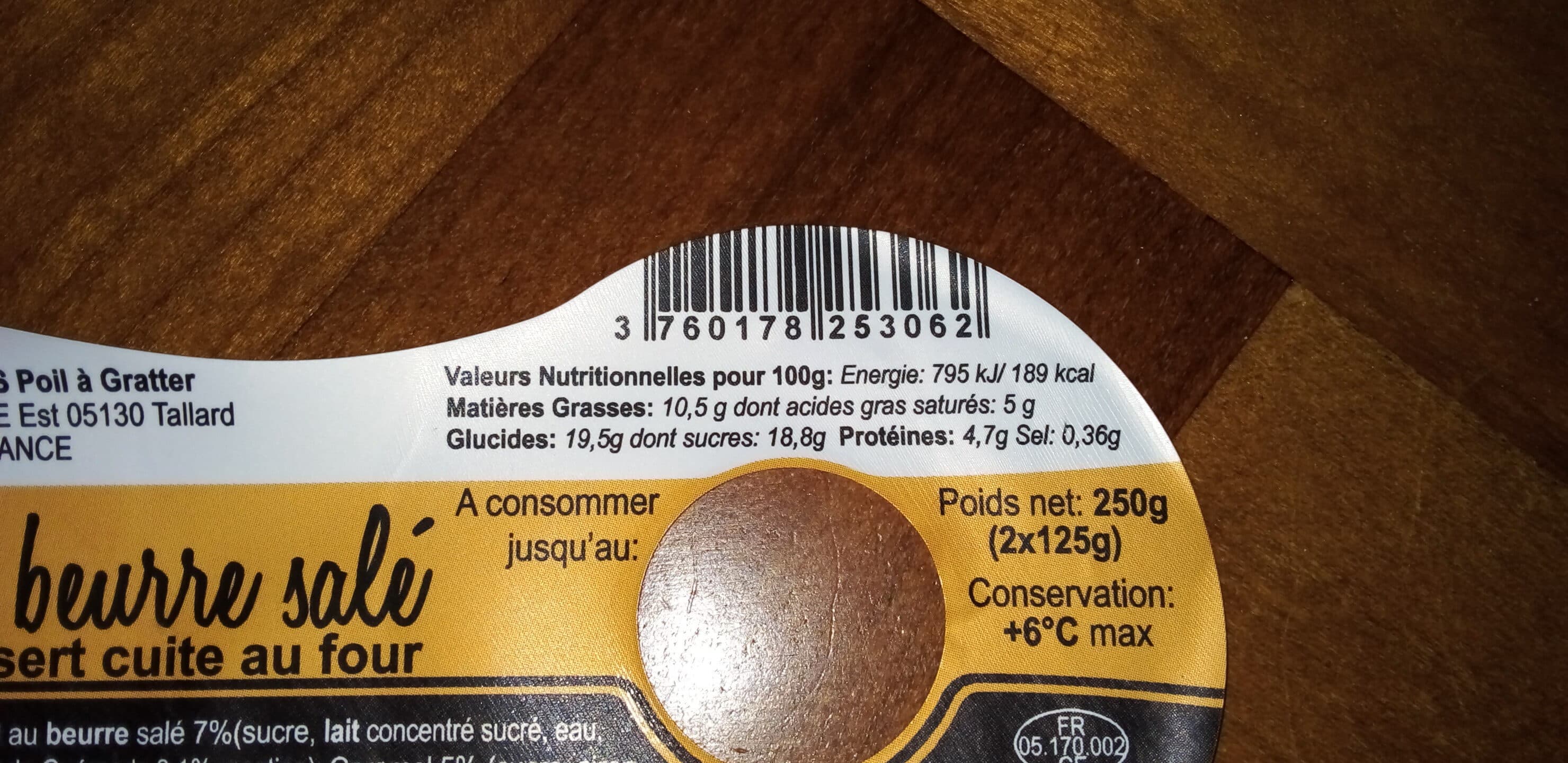 Sacré Willy Crème caramel beurre salé packshot