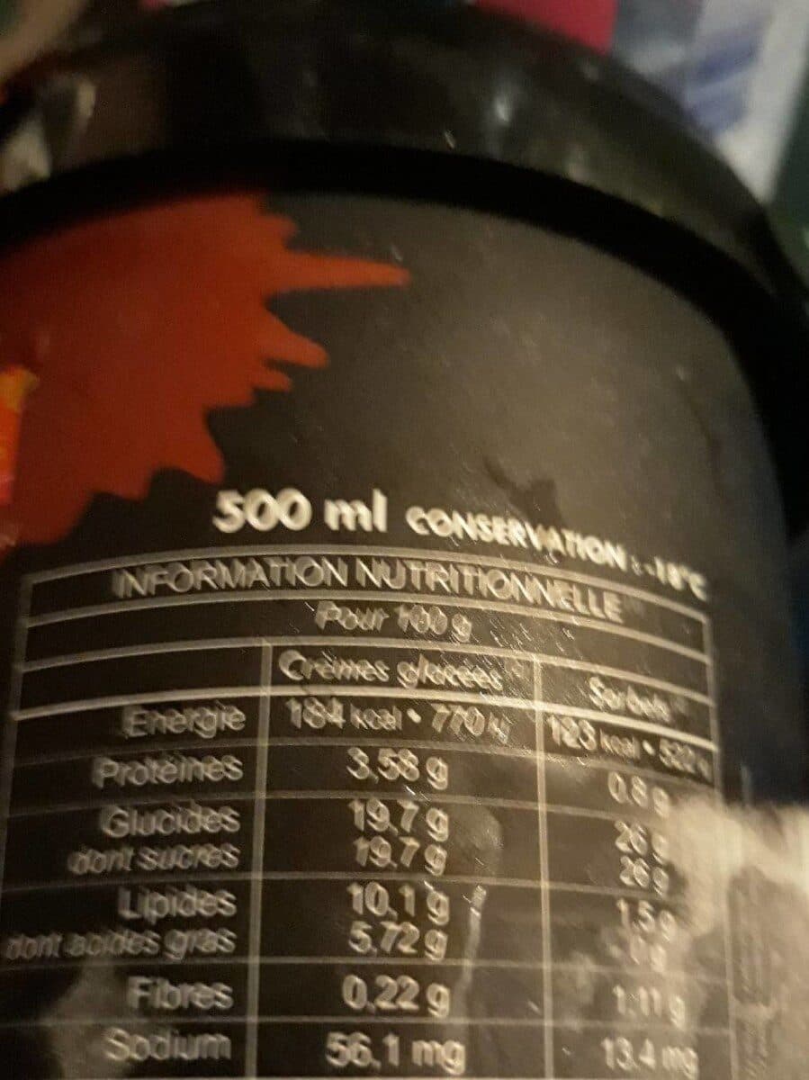 Open Food Facts Crème glacée verveine yuzu packshot